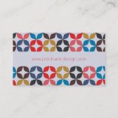 Jouw naam toevoegen | Retro  Star-patroon Visitekaartje (Achterkant)