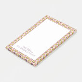 Jouw naam toevoegen | Retrororoze en Paars flessen Post-it® Notes (Schuin)