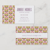 Jouw naam toevoegen | Retrororoze en Paars flessen Visitekaartje (Voorkant / Achterkant)