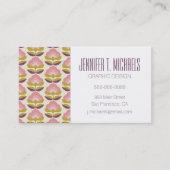 Jouw naam toevoegen | Retrororoze en Paars flessen Visitekaartje (Voorkant)