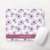 Jouw naam toevoegen | Romantic Floral Pattern Muismat (Met muis)