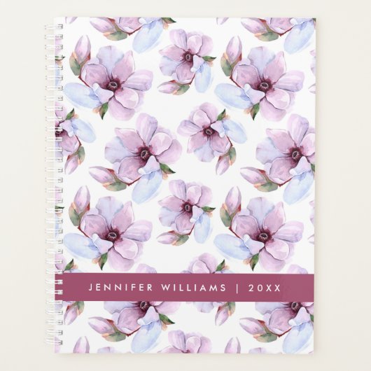 Jouw naam toevoegen | Romantic Floral Pattern Planner (Voorkant)