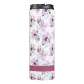 Jouw naam toevoegen | Romantic Floral Pattern Thermosbeker (Achterkant)