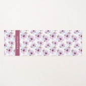 Jouw naam toevoegen | Romantic Floral Pattern Yogamat (Voorkant (horizontaal))