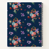 Jouw naam toevoegen | Rose Bouquet Floral Pattern Notitieboek (Achterkant)