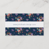 Jouw naam toevoegen | Rose Bouquet Floral Pattern Visitekaartje (Achterkant)