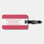 Jouw naam toevoegen | Roze bloesems voor Cactus Bagagelabel (Achterkant horizontaal)