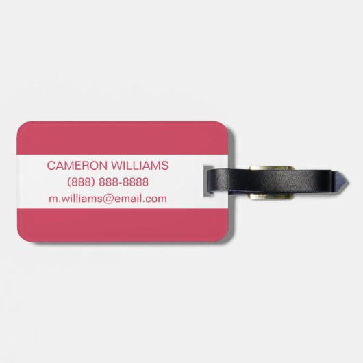 Jouw naam toevoegen | Roze bloesems voor Cactus Bagagelabel (Achterkant horizontaal)