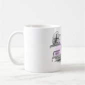 Jouw naam toevoegen | Roze en Paarse koffiezijde Koffiemok (Links)