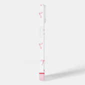 Jouw naam toevoegen - Roze Girly Bow Heart iPhone Case-Mate iPhone Case (Achterkant / Rechts)