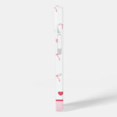 Jouw naam toevoegen - Roze Girly Bow Heart iPhone Case-Mate iPhone Case (Achterkant / Links)
