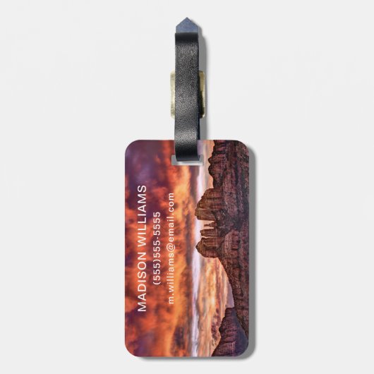 Jouw naam toevoegen | Roze morning Glory Bagagelabel (Achterkant verticaal)