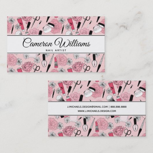 Jouw naam toevoegen | Roze natuurproducten Visitekaartje (Voorkant / Achterkant)