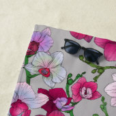 Jouw naam toevoegen | Roze orchideeën in Bloom Strandlaken (In situ)