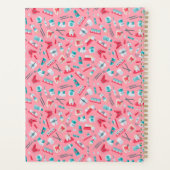 Jouw naam toevoegen | Roze tandheelkundig patroon Planner (Achterkant)