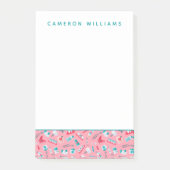 Jouw naam toevoegen | Roze tandheelkundig patroon Post-it® Notes (Voorkant)