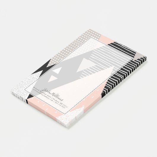 Jouw naam toevoegen | Scandi Mountain Peak Design Post-it® Notes (Schuin)