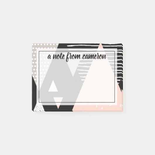 Jouw naam toevoegen | Scandi Mountain Peak Design Post-it® Notes (Voorkant)