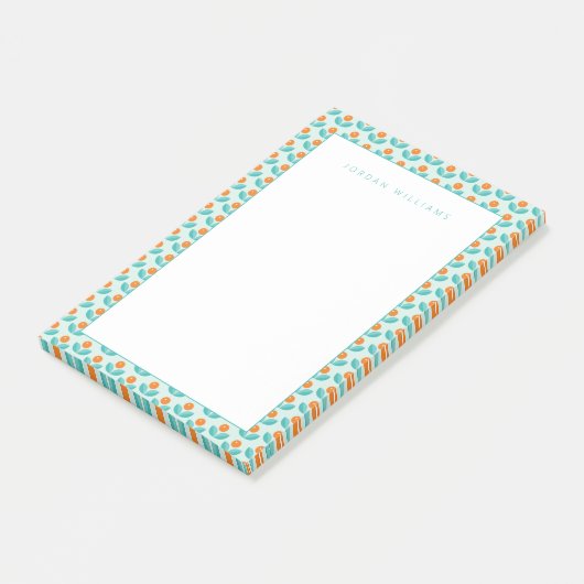 Jouw naam toevoegen | Scandinavisch Geometrisch Si Post-it® Notes (Schuin)