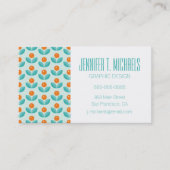 Jouw naam toevoegen | Scandinavisch Geometrisch Si Visitekaartje (Voorkant)