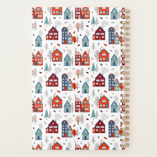 Jouw naam toevoegen | Scandinavisch huis Folk Art Planner (Achterkant)