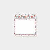 Jouw naam toevoegen | Scandinavisch huis Folk Art Post-it® Notes (Voorkant)