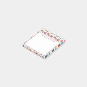 Jouw naam toevoegen | Scandinavisch huis Folk Art Post-it® Notes (Schuin)