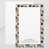 Jouw naam toevoegen | Scandinavisch stijlgebergte Briefpapier (Voorkant / Achterkant)