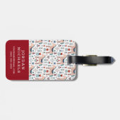 Jouw naam toevoegen | Scandinavische paardenfolkku Bagagelabel (Achterkant horizontaal)