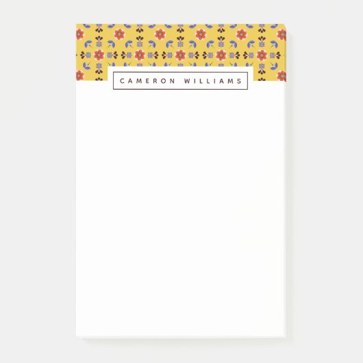 Jouw naam toevoegen | Scandinavische stijl Geometr Post-it® Notes (Voorkant)