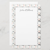 Jouw naam toevoegen | Scandinavische stijlhalve ci Briefpapier (Voorkant / Achterkant)