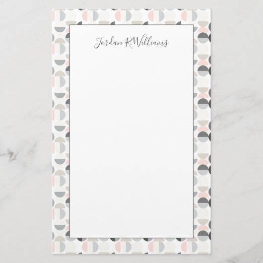 Jouw naam toevoegen | Scandinavische stijlhalve ci Briefpapier (Voorkant)