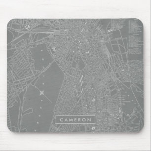Jouw naam toevoegen   Schets van Boston City Map Muismat