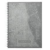 Jouw naam toevoegen | Schets van Chicago City Map Notitieboek (Voorkant)