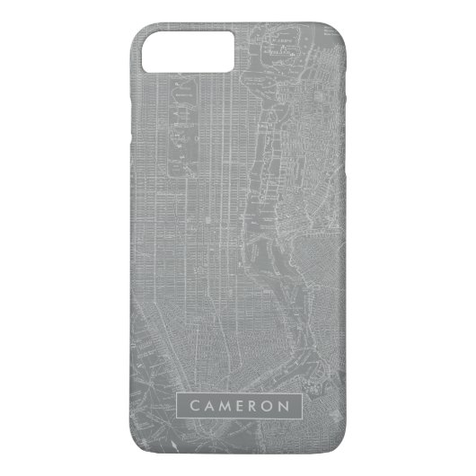 Jouw naam toevoegen | Schets van New York City Map Case-Mate iPhone Case (Achterkant)