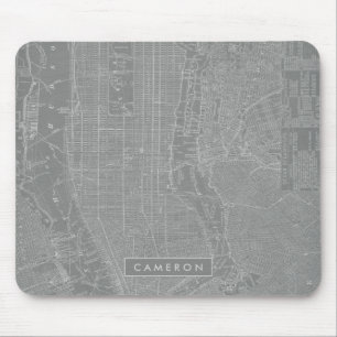 Jouw naam toevoegen   Schets van New York City Map Muismat