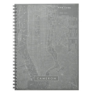 Jouw naam toevoegen   Schets van New York City Map Notitieboek