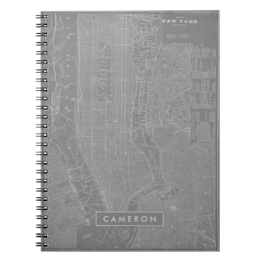 Jouw naam toevoegen | Schets van New York City Map Notitieboek (Voorkant)