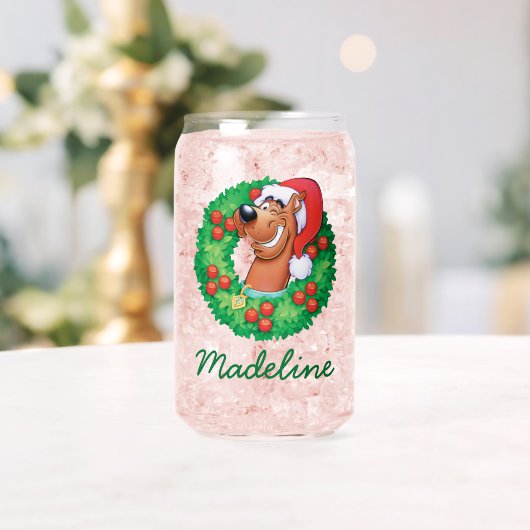 Jouw naam toevoegen | Scooby in Wreath Blikvorm Glas (Insitu (Huwelijk))