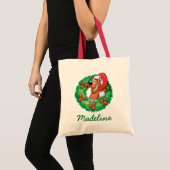 Jouw naam toevoegen | Scooby in Wreath Tote Bag (Voorkant (product))