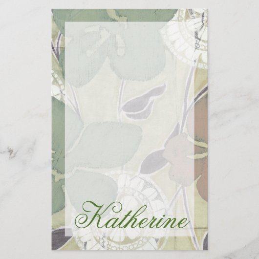 Jouw naam toevoegen | Serene Pastels II Briefpapier (Voorkant)