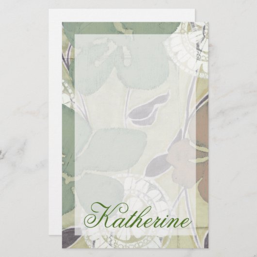 Jouw naam toevoegen | Serene Pastels II Briefpapier (Voorkant / Achterkant)