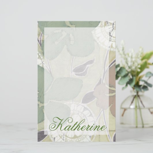 Jouw naam toevoegen | Serene Pastels II Briefpapier (Staand voorkant)