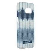 Jouw naam toevoegen | Shibori Indigio Print Case-Mate Samsung Galaxy Hoesje (Back/Rechts)