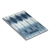 Jouw naam toevoegen | Shibori Indigio Print Notitieboek (Rechterzijde)