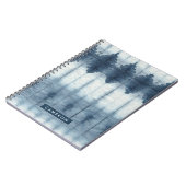 Jouw naam toevoegen | Shibori Indigio Print Notitieboek (Linkerzijde)