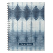 Jouw naam toevoegen | Shibori Indigio Print Notitieboek (Voorkant)
