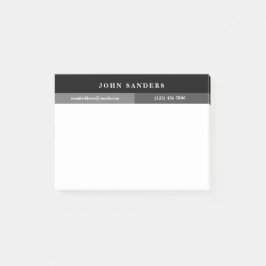 Jouw naam toevoegen Simple Grey Post-it® Notes