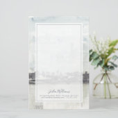 Jouw naam toevoegen | Sky Horizon - Neutrale kleur Briefpapier (Staand voorkant)