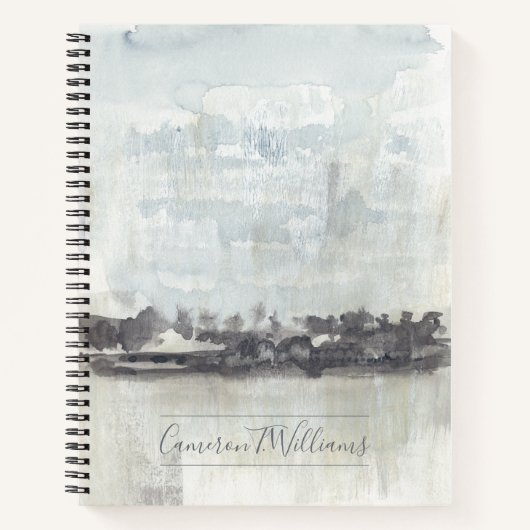 Jouw naam toevoegen | Sky Horizon - Neutrale kleur Notitieboek (Voorkant)